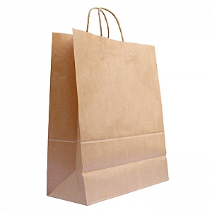 Пакет бумажный EUEcoPack крафт с ручками бурый 320*180*350 мм