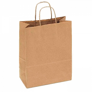 Пакет бумажный EUEcoPack крафт с ручками бурый 280*150*350 мм
