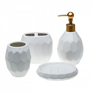 Набор аксессуаров для ванной комнаты керамический Олимп 4 предмета