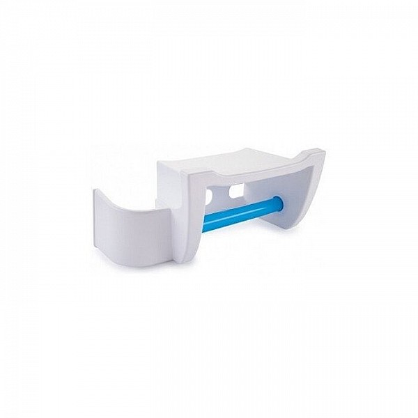Держатель для туалетной бумаги с полкой Berossi Mira АС 25001472 снежно-белый/голубая лагуна