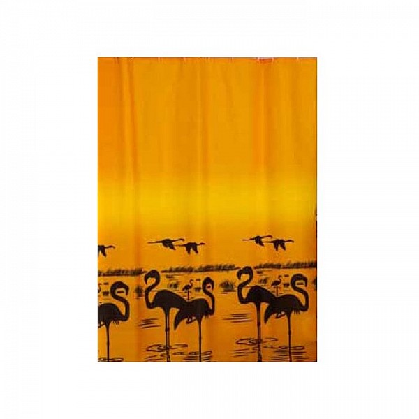 Штора для ванной комнаты Miranda Flamingo 180*200 см желтый