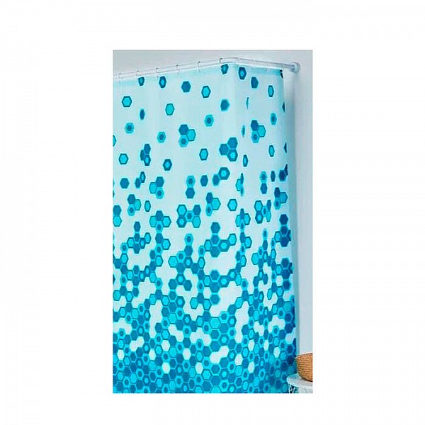 Штора для ванной комнаты Miranda Troy 180*200 см голубой