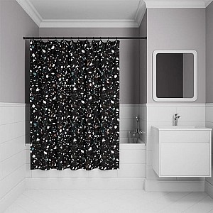 Штора для ванной комнаты Iddis Base BT02P18i11 200*180 см полиэстер черный