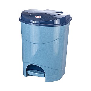 Контейнер для мусора 7 л Idea M 2890 с педалью голубой мрамор
