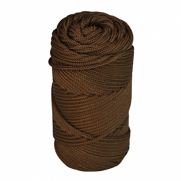 Шнур полиэфирный плетеный Truenergy 12811 коричневый бобина 50 м
