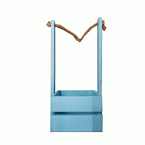 Декоративное изделие Кашпо № 17 с ручкой 15*13*10 см синий