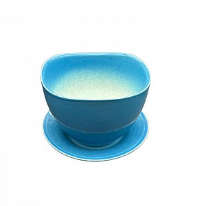 Горшок для цветов Флокс 3588 код 005945 керамический 15*10 см голубой с подставкой