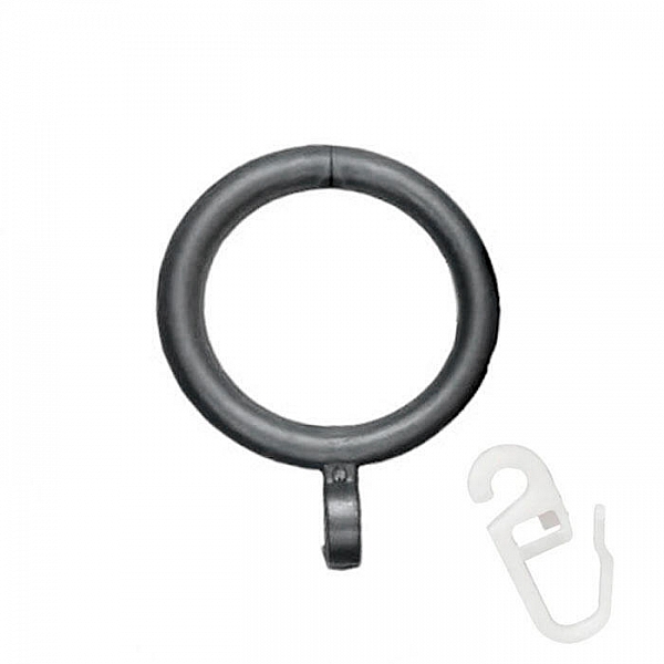 Кольцо с крючком Lm Decor 25 мм 10 шт черный матовый