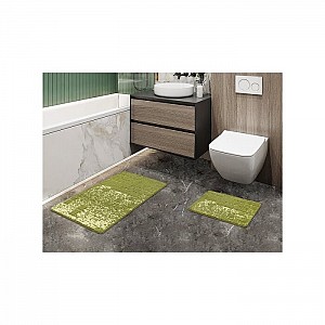 Набор ковриков для ванной комнаты Shahintex Vintage 50*80/50*50 см зеленый. Изображение - 3