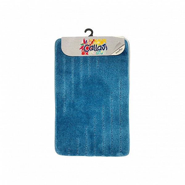 Комплект ковриков для ванной комнаты Callavi Highmono 58564 2 шт 50*80 и 40*50 см морская волна