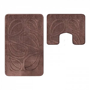 Набор ковриков для ванной комнаты Maximus Flora 2518-brown-flora 60*100 см 50*60 см