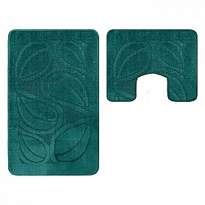 Набор ковриков для ванной комнаты Maximus Flora 2536-hunter green-flora 60*100 см 50*60 см