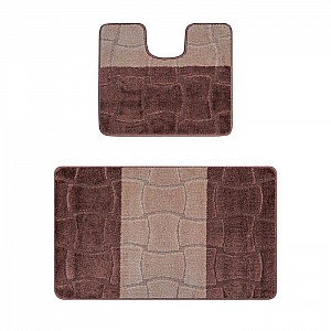 Набор ковриков для ванной комнаты Maximus Sariyer 2518-brown-sariyer 60*100 см 50*60 см