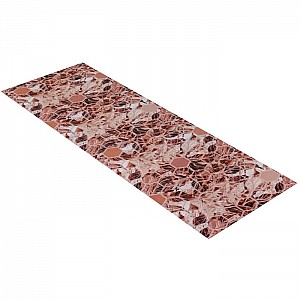 Коврик для ванной комнаты Shahintex Print Icarpet Соты Флора 840151 80*120 вырезной антискользящий коричневый