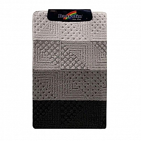 Комплект ковриков для ванной комнаты Banyolin Silver антрацит 60*100 см 50*60 см