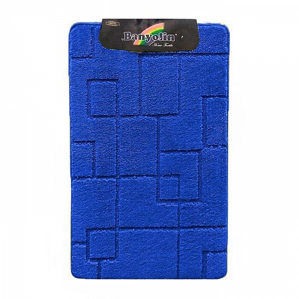 Комплект ковриков для ванной комнаты Banyolin Classic синий 60*100 см и 50*60 см