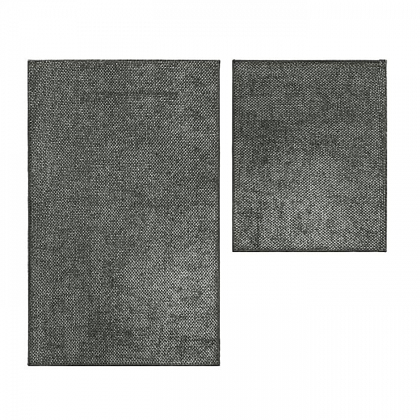 Комплект ковриков для ванной комнаты Carpet Hall Twist антрацит 60*100 и 50*60 см