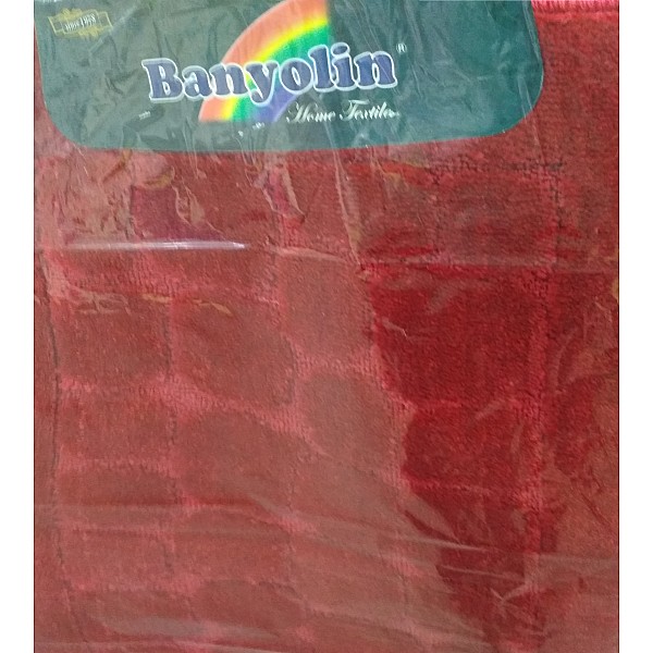 Набор ковриков для ванной комнаты Banyolin Economic 55*90/45*55 см бордовый