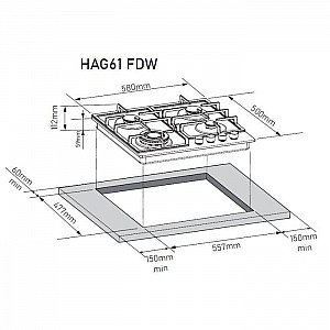 Панель варочная газовая Zorg HAG61 FDW black. Изображение - 1
