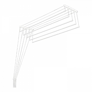 Сушилка для белья потолочная Comfort Alumin алюминиевая 2.2 м 5 прутьев