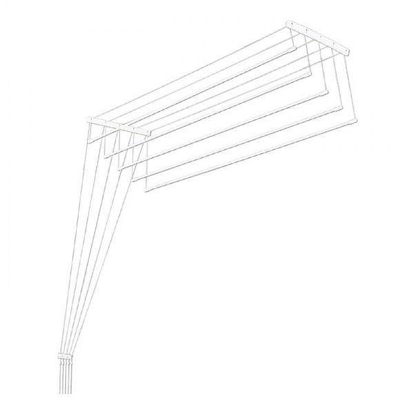 Сушилка для белья потолочная Comfort Alumin алюминиевая 2.2 м 5 прутьев