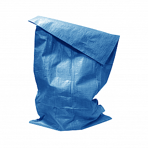 Мешок усиленный для строительного мусора с ПП нитью 50*90 см синий
