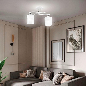 Светильник Айтин-Про НПБ 02-2*60-101 5024/2 белый/хром. Изображение - 1