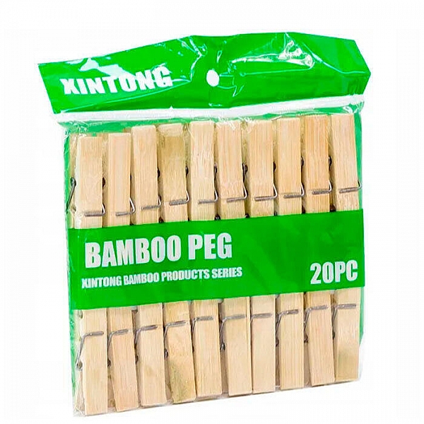 Набор прищепок DomiNado Z-20 из бамбука 20 шт