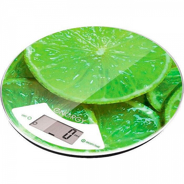 Весы кухонные электронные Energy EN-403 круглые лайм 5 кг