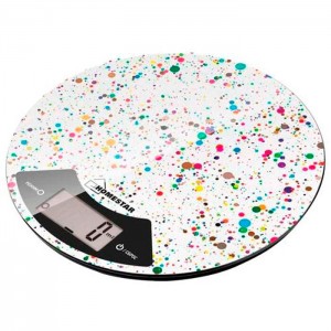 Весы кухонные электронные HomeStar HS-3007S белые с цветными кругами 7 кг