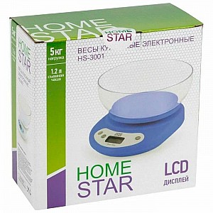 Весы кухонные электронные HomeStar HS-3001 голубые 5 кг. Изображение - 3