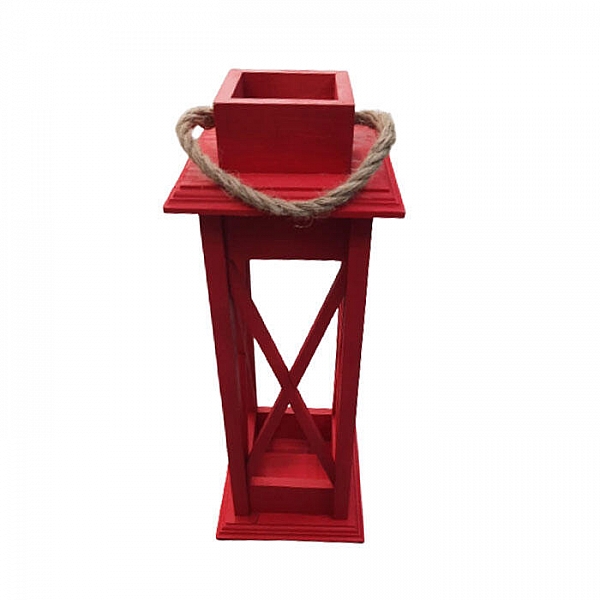 Декоративное изделие Фонарь интерьерный ФОНР520 № 20 обрешетка рубин 45*15*4.5 см