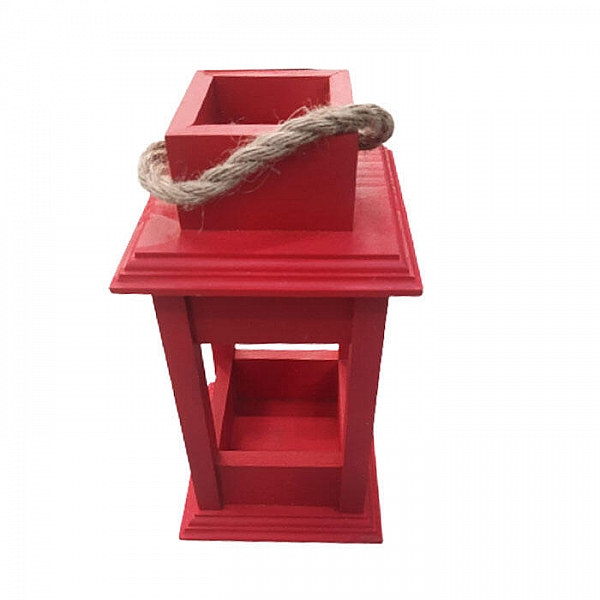 Декоративное изделие Фонарь интерьерный ФОНЗ020 рубин 27*13*4.5 см