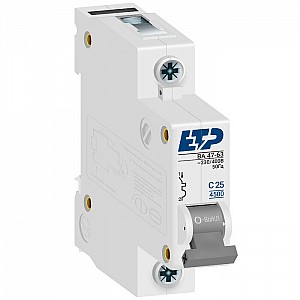 Автоматический выключатель ETP 11121 ВА 47-63 1P 25А (С)