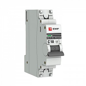 Автоматический выключатель EKF PROxima ВА 47-63 1P 10А (C) 4.5kA
