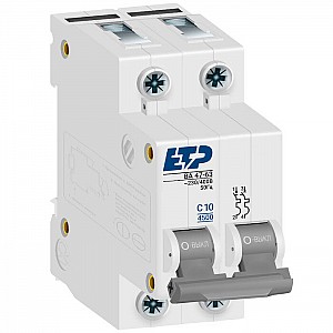 Автоматический выключатель ETP 11215 ВА 47-63 2P 10А (С)