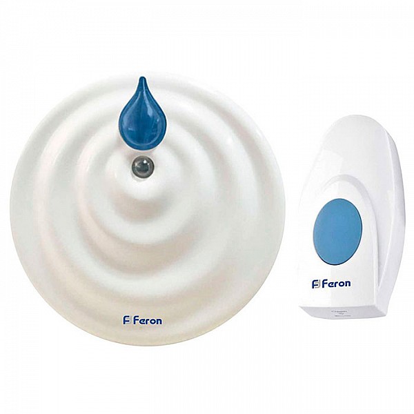 Звонок Feron E-374 23687 электрический дверной белый синий