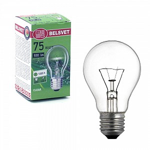 Лампа накаливания Belsvet Б230-75 Е27