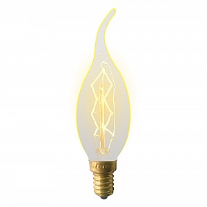 Лампа накаливания Uniel Vintage IL-V-CW35-60/GOLDEN/E14 ZW01 форма «свеча на ветру»