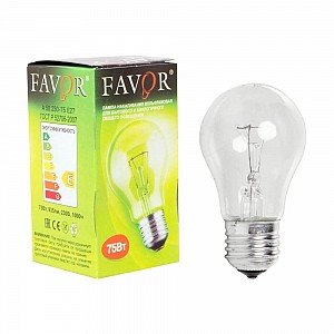 Лампа накаливания Favor A50 230-75 E27
