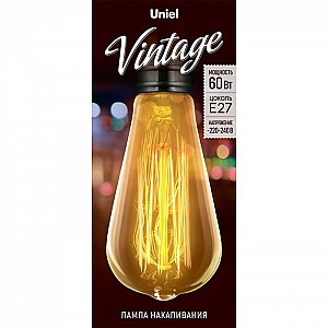 Лампа накаливания Uniel Vintage IL-V-ST64-60/GOLDEN/E27 VW02. Изображение - 6