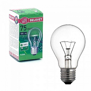 Лампа накаливания Belsvet Б230-75-6 E27 в коробке