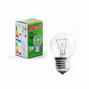 Лампа накаливания Belsvet ДШ230-25-3 E14 в коробке