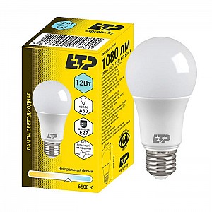 Лампа светодиодная ETP 35910 A60 12W E27 6500K