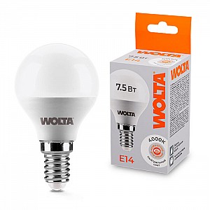 Лампа светодиодная Wolta 25S45GL7.5E14 7.5Вт E14 4000К