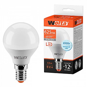 Лампа светодиодная Wolta 25W45GL7.5Вт Е14 6500К. Изображение - 1