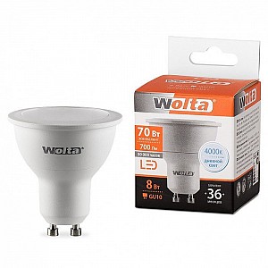 Лампа светодиодная Wolta 25SPAR16-230-8GU10 8Вт 4000К