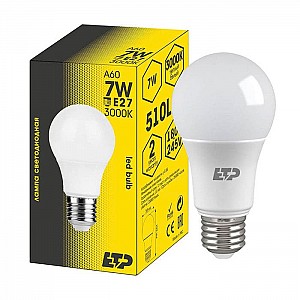 Лампа светодиодная ETP 32631 A60 7W E27 3000K