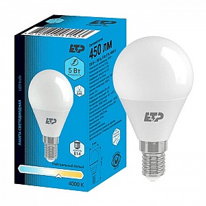 Лампа светодиодная ETP 35934 G45 5W E14 4000K