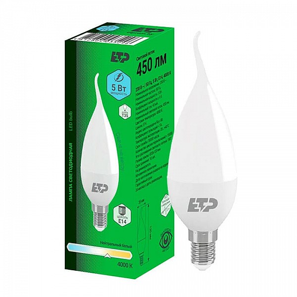 Лампа светодиодная ETP 35920 T35 5W E14 4000K